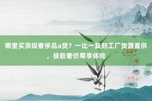 哪里买顶级奢侈品a货？一比一复刻工厂货源直供，极致奢仿尊享体验