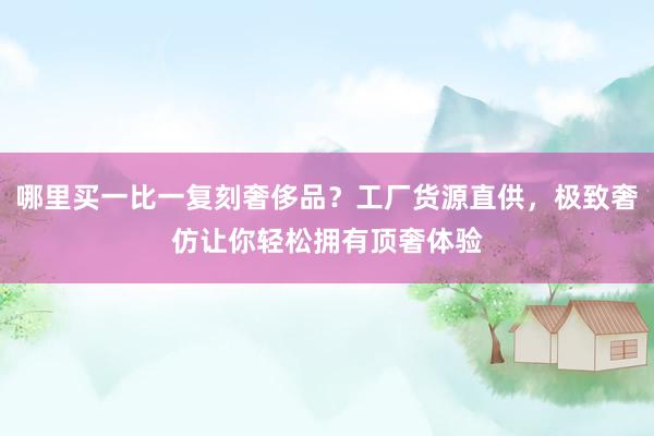 哪里买一比一复刻奢侈品？工厂货源直供，极致奢仿让你轻松拥有顶奢体验