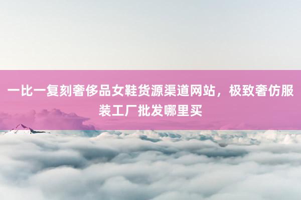 一比一复刻奢侈品女鞋货源渠道网站，极致奢仿服装工厂批发哪里买