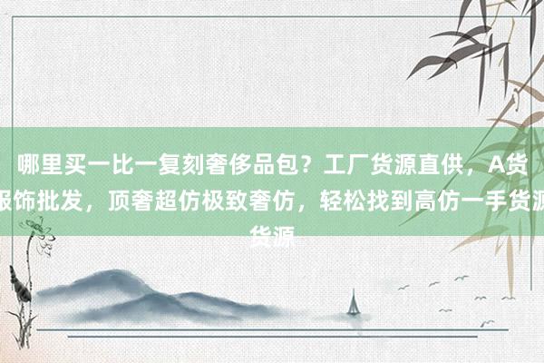 哪里买一比一复刻奢侈品包？工厂货源直供，A货服饰批发，顶奢超仿极致奢仿，轻松找到高仿一手货源
