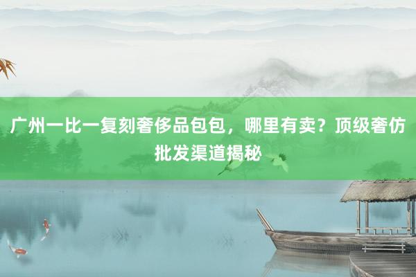 广州一比一复刻奢侈品包包，哪里有卖？顶级奢仿批发渠道揭秘
