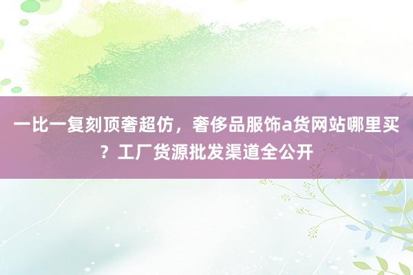 一比一复刻顶奢超仿，奢侈品服饰a货网站哪里买？工厂货源批发渠道全公开