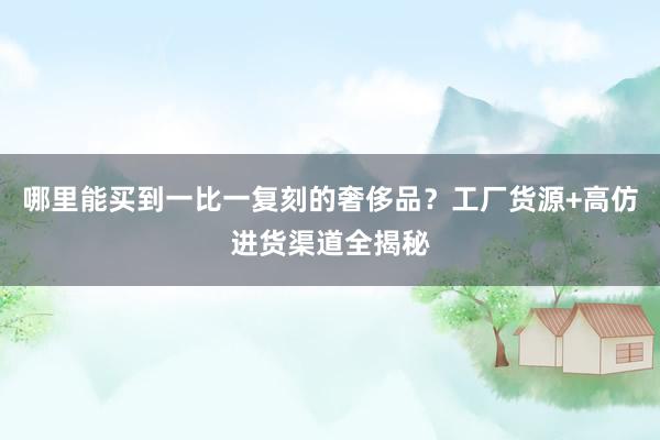 哪里能买到一比一复刻的奢侈品？工厂货源+高仿进货渠道全揭秘