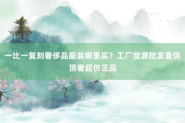 一比一复刻奢侈品服装哪里买？工厂货源批发直供顶奢超仿正品