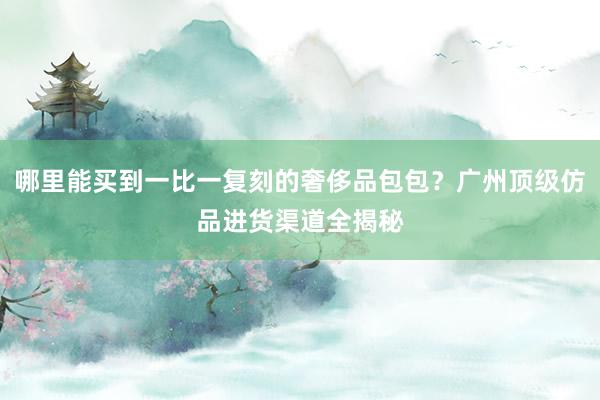 哪里能买到一比一复刻的奢侈品包包？广州顶级仿品进货渠道全揭秘