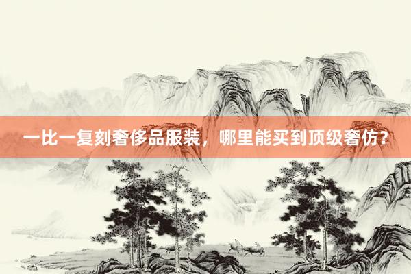 一比一复刻奢侈品服装，哪里能买到顶级奢仿？