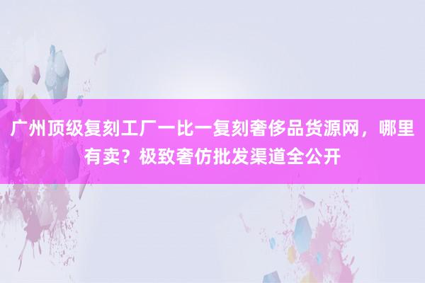 广州顶级复刻工厂一比一复刻奢侈品货源网，哪里有卖？极致奢仿批发渠道全公开