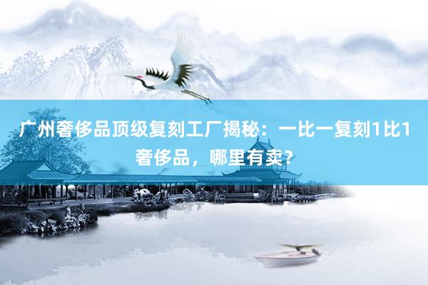 广州奢侈品顶级复刻工厂揭秘：一比一复刻1比1奢侈品，哪里有卖？