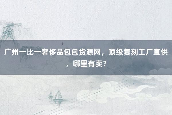 广州一比一奢侈品包包货源网，顶级复刻工厂直供，哪里有卖？