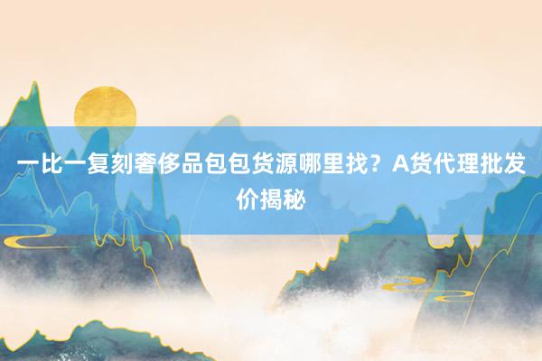 一比一复刻奢侈品包包货源哪里找？A货代理批发价揭秘