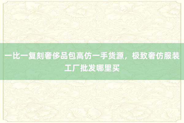 一比一复刻奢侈品包高仿一手货源，极致奢仿服装工厂批发哪里买