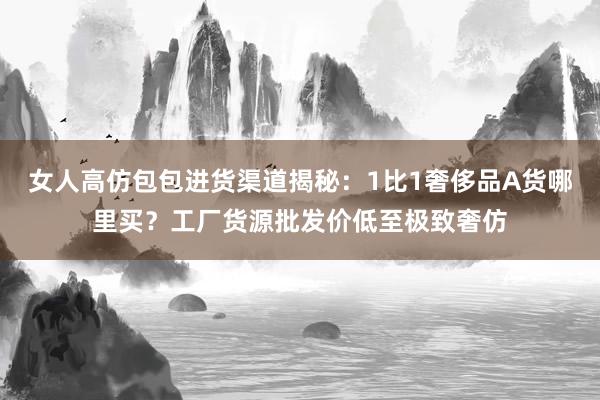 女人高仿包包进货渠道揭秘：1比1奢侈品A货哪里买？工厂货源批发价低至极致奢仿