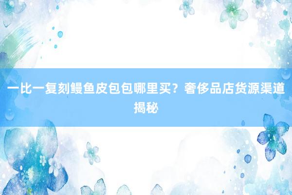 一比一复刻鳗鱼皮包包哪里买？奢侈品店货源渠道揭秘