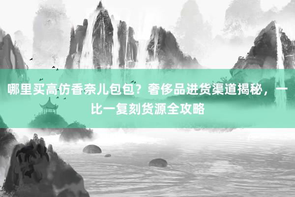 哪里买高仿香奈儿包包？奢侈品进货渠道揭秘，一比一复刻货源全攻略