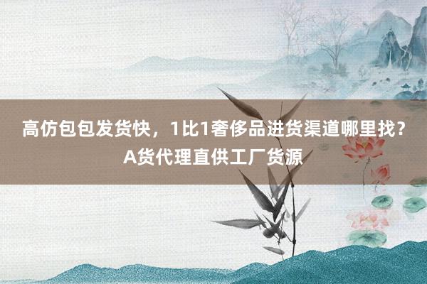 高仿包包发货快，1比1奢侈品进货渠道哪里找？A货代理直供工厂货源