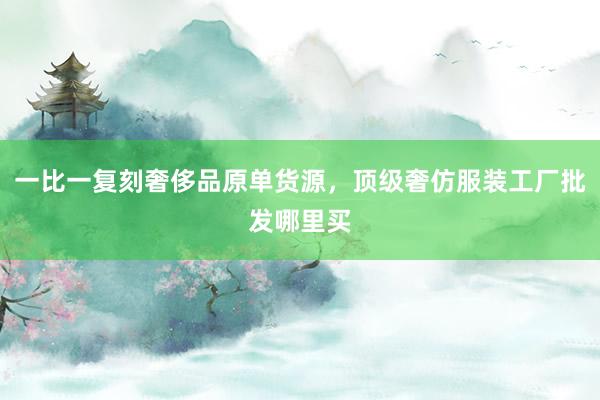 一比一复刻奢侈品原单货源，顶级奢仿服装工厂批发哪里买