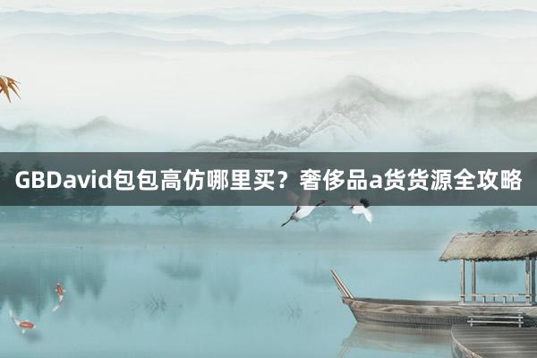 GBDavid包包高仿哪里买？奢侈品a货货源全攻略
