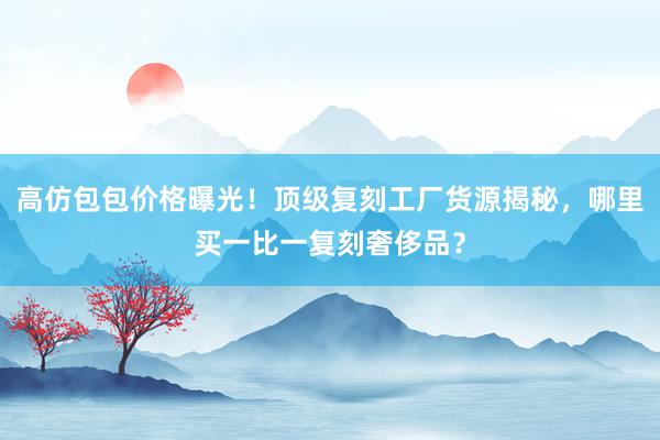 高仿包包价格曝光！顶级复刻工厂货源揭秘，哪里买一比一复刻奢侈品？