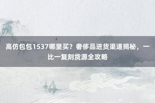 高仿包包1537哪里买？奢侈品进货渠道揭秘，一比一复刻货源全攻略