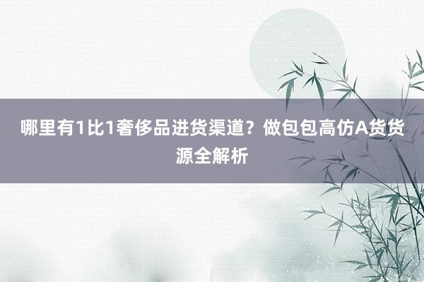 哪里有1比1奢侈品进货渠道？做包包高仿A货货源全解析