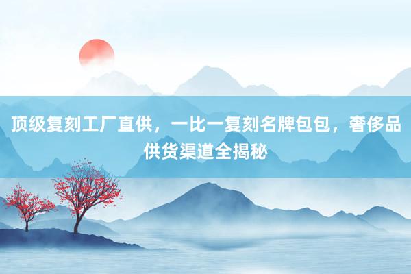 顶级复刻工厂直供，一比一复刻名牌包包，奢侈品供货渠道全揭秘