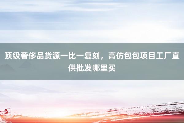 顶级奢侈品货源一比一复刻，高仿包包项目工厂直供批发哪里买