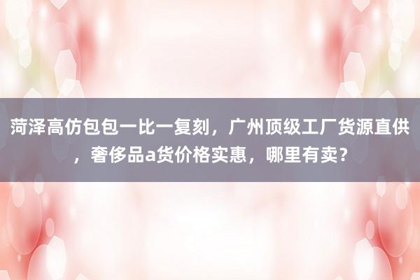 菏泽高仿包包一比一复刻，广州顶级工厂货源直供，奢侈品a货价格实惠，哪里有卖？