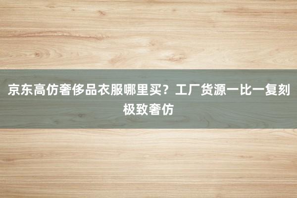 京东高仿奢侈品衣服哪里买？工厂货源一比一复刻极致奢仿