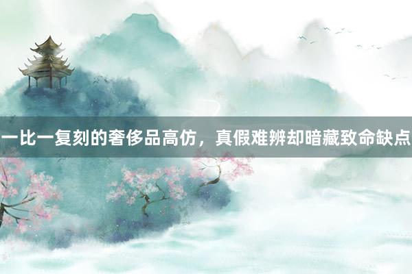 一比一复刻的奢侈品高仿，真假难辨却暗藏致命缺点