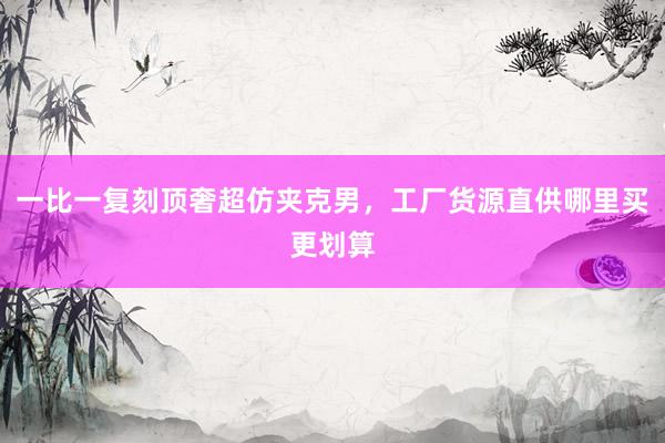 一比一复刻顶奢超仿夹克男，工厂货源直供哪里买更划算