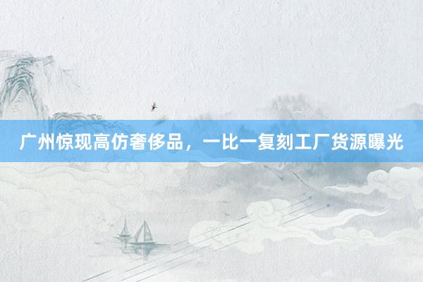 广州惊现高仿奢侈品，一比一复刻工厂货源曝光